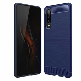 CASE ETUI CARBON LUX NIEBIESKI HUAWEI P30 - Etui i futerały do telefonów - miniaturka - grafika 1