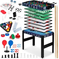 Piłkarzyki - Neo-Sport Stół do gry multi 12w1 124x59x90 cm NS-801 czarny - miniaturka - grafika 1