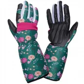 Rękawice robocze - LAHTI PRO Rękawice sk. koz. ziel. długie l272907p - miniaturka - grafika 1