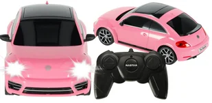Samochód RC dla dziewczynki na Pilot Volkswagen Beetle Różowy dla Dzieci 6+ 1:24 - Zabawki zdalnie sterowane - miniaturka - grafika 1