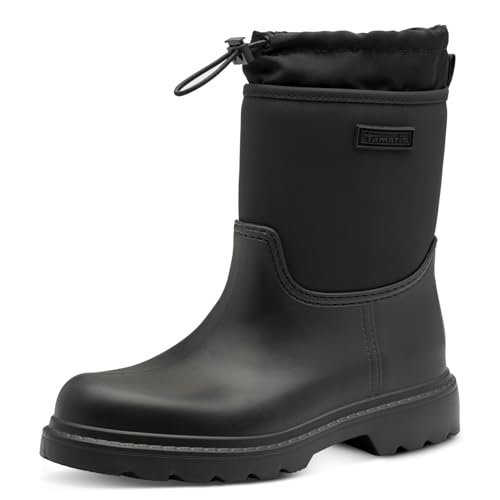 Tamaris Damen Rubberboot 1-25415-45, damskie kalosze gumowe, czarne, 36 EU, czarne, 36 EU