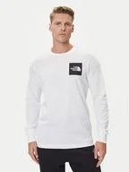 Koszulki męskie - The North Face Longsleeve Fine NF0A8A6P Biały Regular Fit - miniaturka - grafika 1