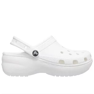 Klapki Crocs Classic Platform Clog 206750-100 - białe - Klapki i japonki damskie - miniaturka - grafika 1