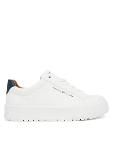 Tommy Hilfiger Sneakersy Low Cut Lace Up Sneaker T3X9-34091-1355 D Biały - Buty dla chłopców - miniaturka - grafika 1