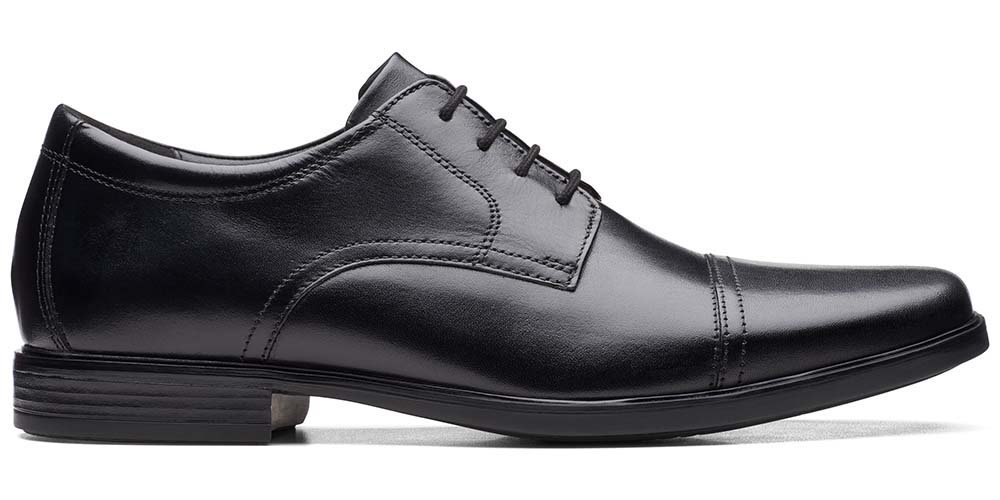 Półbuty męskie Clarks Howard Cap czarne 41