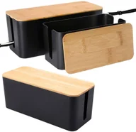 Maskownice do kabli - Organizer na kable z otworami, czarny - miniaturka - grafika 1