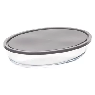 Secret de Gourmet Duży owalny pojemnik na żywność wykonany ze szkła i tworzywa sztucznego OVAL GLASS MOULD o wymiarach 30 x 21 cm B07S84BC4X - Pudła i pojemniki do przechowywania - miniaturka - grafika 1