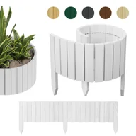 Ogrodzenia - PŁOTEK OGRODOWY, palisada, obrzeże trawnikowe Rollborder 100 x 30 cm Biały - miniaturka - grafika 1