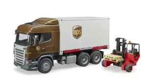 Bruder 03581 Scania R z kontenerem Ups i wózkiem widłowym - Samochody i pojazdy dla dzieci - miniaturka - grafika 2