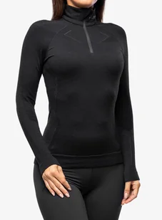 Bluza termoaktywna damska Brubeck Extreme Merino - black - Kalesony - miniaturka - grafika 1