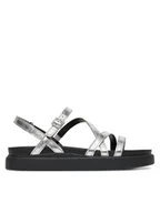 Sandały damskie - Clarks Sandały Arisetella Rose 26181261 Srebrny - miniaturka - grafika 1