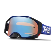 Gogle i okulary motocyklowe - Gogle Cross Oakley Airbrake Moto Niebieski - miniaturka - grafika 1