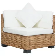 Sofy ogrodowe - vidaXL Narożna sofa z poduszkami, naturalny rattan - miniaturka - grafika 1