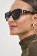 Okulary przeciwsłoneczne - Versace okulary przeciwsłoneczne damskie kolor szary - miniaturka - grafika 1