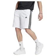 Spodenki damskie - adidas Męskie Essentials polarowe szorty z 3 paskami, M białe - miniaturka - grafika 1