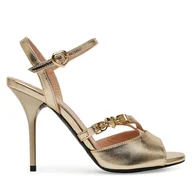 Sandały damskie - Sandały LOVE MOSCHINO JA16089G1MIF0900 Złoty - miniaturka - grafika 1