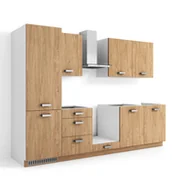 Meble kuchenne - Zestaw Mebli Kuchennych Bari 300 Dąb Kamienny - miniaturka - grafika 1