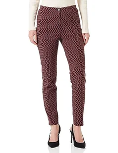 EDITION Damskie spodnie rekreacyjne, czerwony/pomarańczowy/czarny wzór, 34 - Spodnie damskie - miniaturka - grafika 1