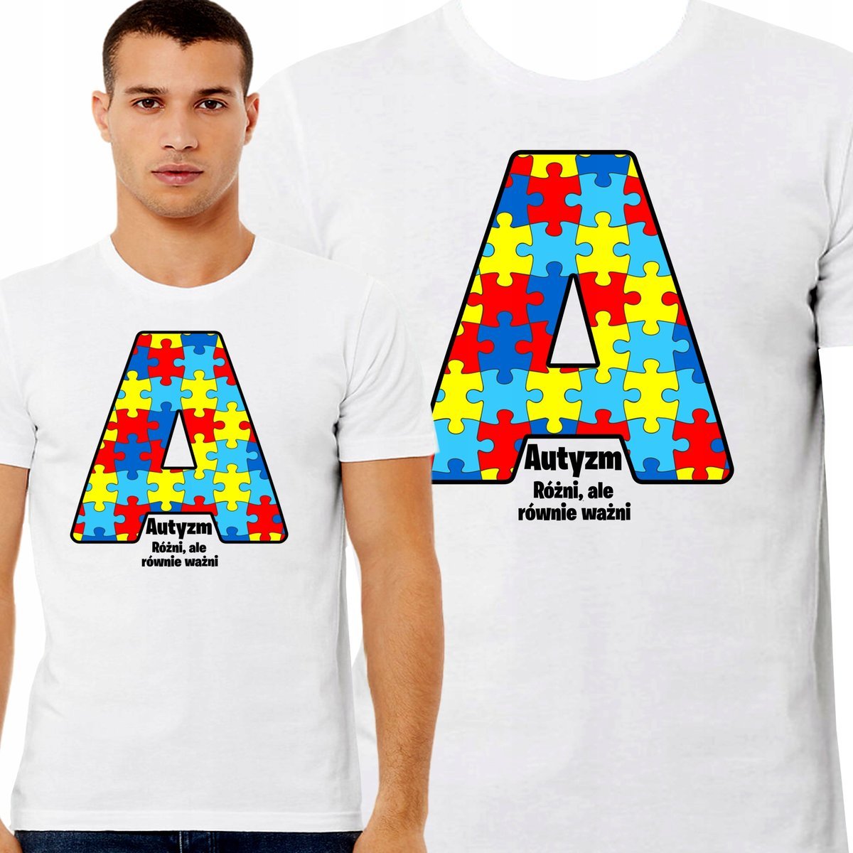KOSZULKA MĘSKA AUTYZM RÓŻNI RÓWNIEŻ WAŻNI DZIEŃ AUTYZMU AUTISM L 3468
