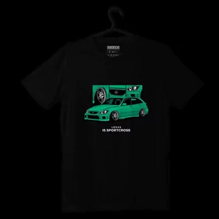 Czarny T-shirt LEXUS IS Sportcross zielony-XS - Odzież do sportów motorowych - miniaturka - grafika 1