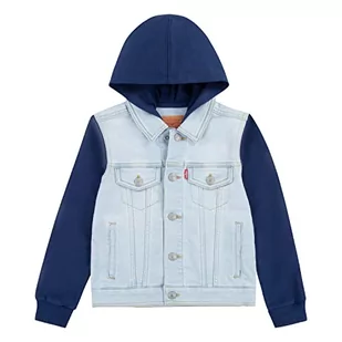 Levi's Kurtka z Kapturem Indigo Trucker 2-8 Lat - Kurtki i płaszcze dla chłopców - miniaturka - grafika 1
