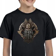 Moda i Uroda OUTLET - 128 KOSZULKA VIKING VALHALLA RAGNAROK 3251 CZARNA - miniaturka - grafika 1