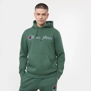 Męska bluza dresowa nierozpinana z kapturem CHAMPION ROCHESTER Hooded Sweatshirt - zielona - Bluzy sportowe męskie - miniaturka - grafika 1