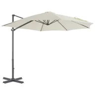 Parasole ogrodowe - Parasol wiszący z aluminiowym słupkiem, 300 cm, piaskowy - miniaturka - grafika 1