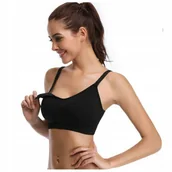 Biustonosze ciążowe - Biustonosz ciążowy stanik bezszwowy do karmienia - czarny - XXXL - miniaturka - grafika 1
