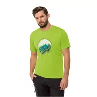 Koszulki męskie - Koszulka z krótkim rękawem męska Jack Wolfskin HIKING S/S T M fresh green - S - miniaturka - grafika 1