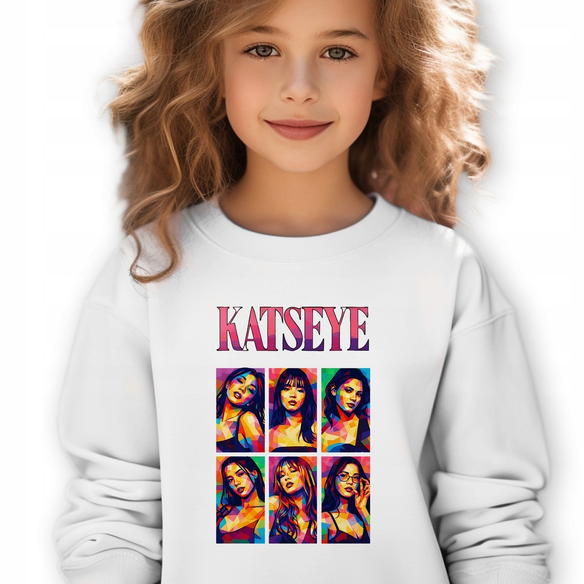 Bluza Dziecięca Biała KATSEYE KPOP Muzyka K-pop Idolki Prezent - 128 cm Wz