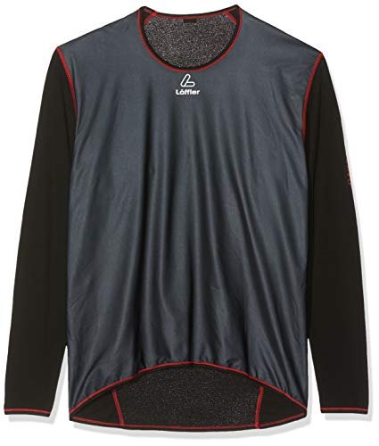 LÖFFLER koszulka męska Hr. Windstopper Shirt La Transtex Light czarny czarny/czerwony 52