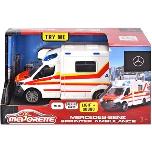 MAJORETTE Ambulans Mercedes 12,5 cm 371-2001 - Samochody i pojazdy dla dzieci - miniaturka - grafika 1
