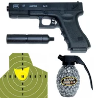 Zabawki militarne - Glock Pistolet Kulki Pistolety + Kulki 800 Tarcza - miniaturka - grafika 1