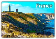 Magnesy - FRANCJA - Bretania - Klify Cap Fréhel - Szlak - Magnes na lodówkę - miniaturka - grafika 1