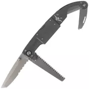 Noże - Nóż składany ratowniczy FOX Aeronautica Militare G10 / Aluminium, Black PVD N690Co (FX-026900) - miniaturka - grafika 1