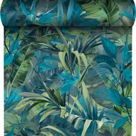 Tapety - Tapeta w liście Paradise Flower zielona winylowa na flizelinie - miniaturka - grafika 1