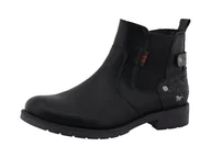 Botki damskie - Mustang 15m0052002 damskie botki, czarne, 41 EU, czarne, 41 EU - miniaturka - grafika 1