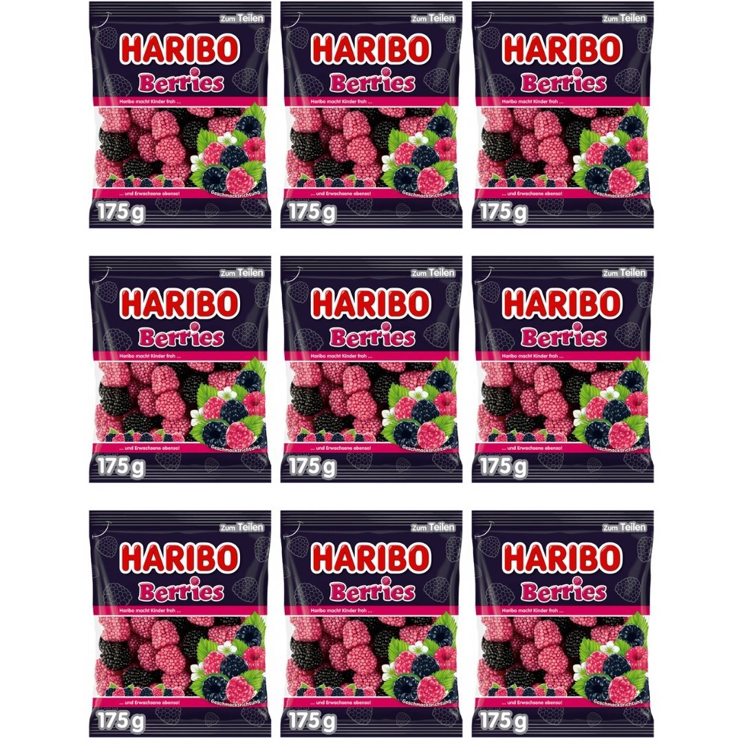 Haribo Żelki Berries 9x175g Wieloowocowe Malinki - Smak i Jakość dla Koneserów