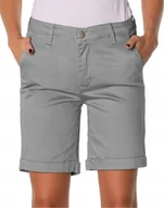 Spodenki damskie - Eleganckie Krótkie Spodenki Szorty Damskie 855 W35 - miniaturka - grafika 1