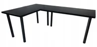 Biurka gamingowe - Biurko Gamingowe Narożne Czarne 28Mm - miniaturka - grafika 1