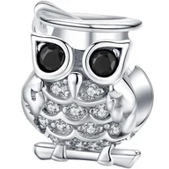 Wisiorki - CHARMS SOWA srebro 925 koralik S925 - miniaturka - grafika 1
