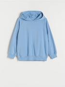 Reserved - Bluza oversize z kapturem - niebieski