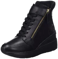 Botki damskie - Geox Zosma D168LE 08522 damskie sztyblety, czarny, 38 EU - miniaturka - grafika 1