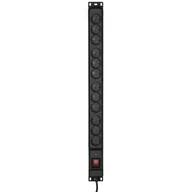 Listwy zasilające - ActiveJet Listwa Przeciwprzepięciowa COMBO/12gn/1,5m/cz (12 x UTE; 10 A; 1,5m; kolor czarny) 2_204709 - miniaturka - grafika 1