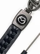 Breloki - Brelok Do Kluczy Samochodowy Mazda Metal Skóra Breloczek skórzany - miniaturka - grafika 1