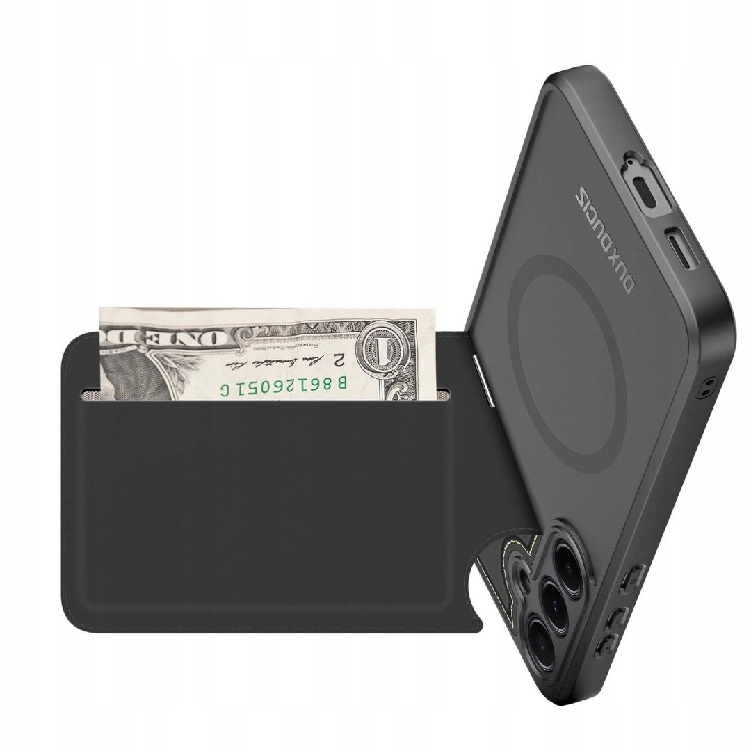 Etui Portfelowe do Samsung Galaxy S25 Dux Ducis Rafi II Czarny