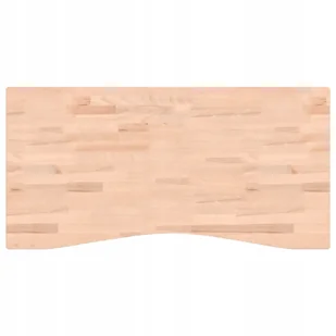 Blat do biurka, 110x(50-55)x2,5 cm, lite drewno bukowe - Blaty meblowe i parapety okienne - miniaturka - grafika 1