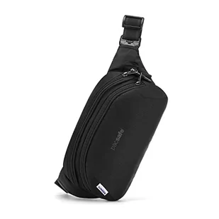 Pacsafe Unisex's Metrosafe Ls120 antykradzieżowa torba biodrowa bagaż listonoszka torba ECONYL czarna, jeden rozmiar, Esyl Czarny, Rozmiar Uniwersalny - Torebki damskie - miniaturka - grafika 1
