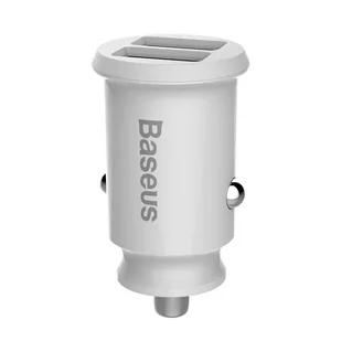 Baseus Grain Car Charger mini ładowarka samochodowa 2x USB 3.1A biały (CCALL-ML02) - Ładowarki samochodowe - miniaturka - grafika 1